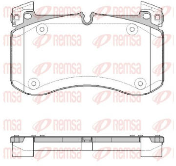Sada brzdových destiček, kotoučová brzda REMSA 1840.00