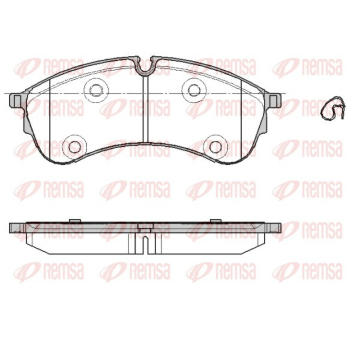Sada brzdových destiček, kotoučová brzda REMSA 1847.00
