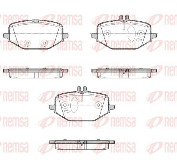 Sada brzdových destiček, kotoučová brzda REMSA 1855.00