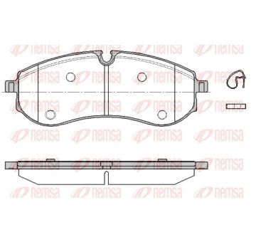 Sada brzdových destiček, kotoučová brzda REMSA 1856.00