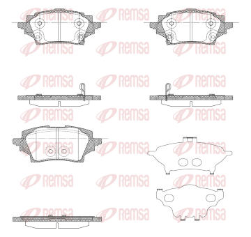 Sada brzdových destiček, kotoučová brzda REMSA 1859.02