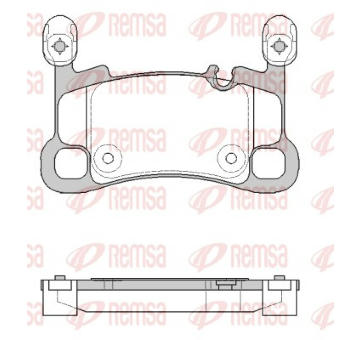 Sada brzdových destiček, kotoučová brzda REMSA 1864.00