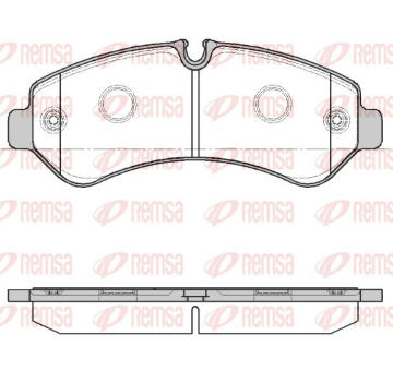 Sada brzdových destiček, kotoučová brzda REMSA 1866.00
