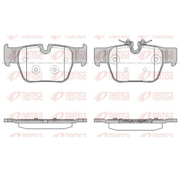 Sada brzdových destiček, kotoučová brzda REMSA 1868.00