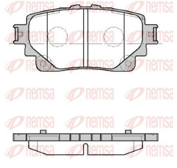 Sada brzdových destiček, kotoučová brzda REMSA 1872.00