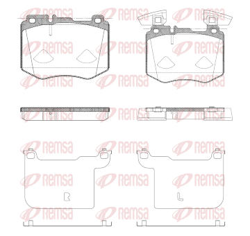 Sada brzdových destiček, kotoučová brzda REMSA 1883.10