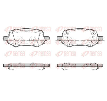 Sada brzdových destiček, kotoučová brzda REMSA 1886.00