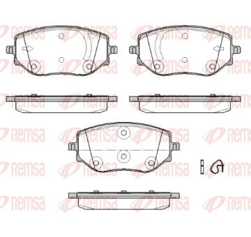 Sada brzdových destiček, kotoučová brzda REMSA 1887.00