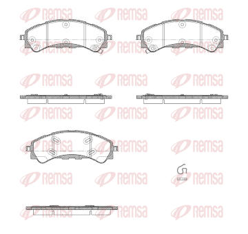 Sada brzdových destiček, kotoučová brzda REMSA 1890.02