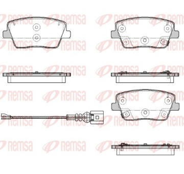 Sada brzdových destiček, kotoučová brzda REMSA 1901.02