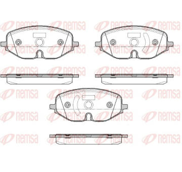 Sada brzdových destiček, kotoučová brzda REMSA 1906.01