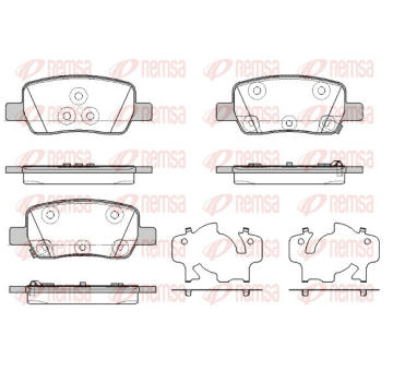 Sada brzdových destiček, kotoučová brzda REMSA 1942.02