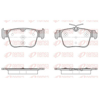 Sada brzdových destiček, kotoučová brzda REMSA 1945.00