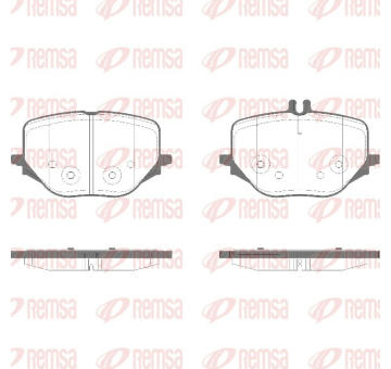 Sada brzdových destiček, kotoučová brzda REMSA 1950.00