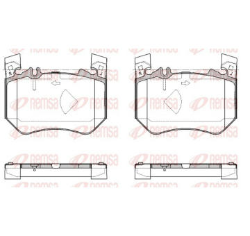 Sada brzdových destiček, kotoučová brzda REMSA 1953.00