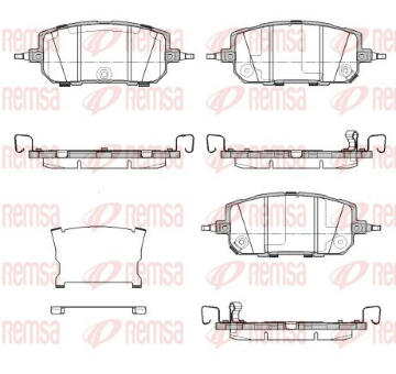 Sada brzdových destiček, kotoučová brzda REMSA 1960.02