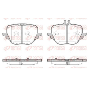 Sada brzdových destiček, kotoučová brzda REMSA 1966.00