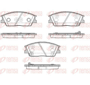 Sada brzdových destiček, kotoučová brzda REMSA 1967.02