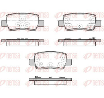 Sada brzdových destiček, kotoučová brzda REMSA 1968.02