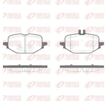 Sada brzdových destiček, kotoučová brzda REMSA 1972.00
