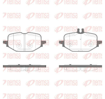 Sada brzdových destiček, kotoučová brzda REMSA 1972.10