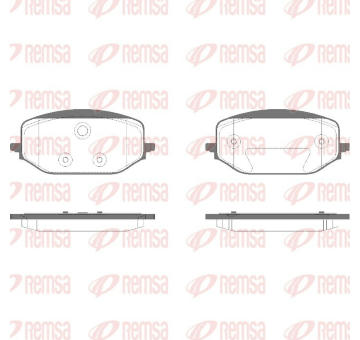 Sada brzdových destiček, kotoučová brzda REMSA 1988.00