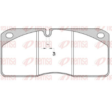 Sada brzdových destiček, kotoučová brzda REMSA JCA 278.21