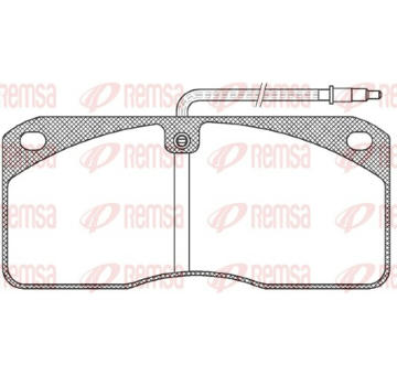Sada brzdových destiček, kotoučová brzda REMSA JCA 278.40