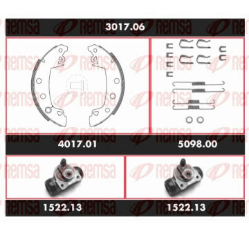 Souprava brzd, bubnová brzda REMSA 3017.06