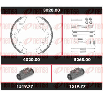 Souprava brzd, bubnová brzda REMSA 3020.00