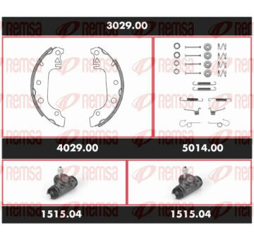Souprava brzd, bubnová brzda REMSA 3029.00