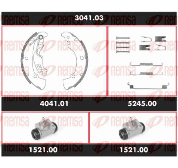Souprava brzd, bubnová brzda REMSA 3041.03