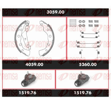 Souprava brzd, bubnova brzda REMSA 3059.00