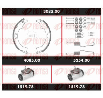 Souprava brzd, bubnova brzda REMSA 3085.00