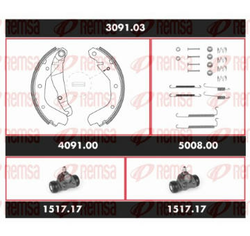Souprava brzd, bubnova brzda REMSA SPK 3091.03