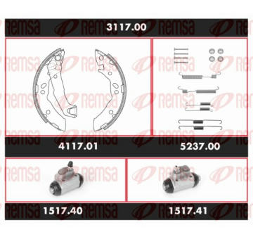 Souprava brzd, bubnova brzda REMSA 3117.00