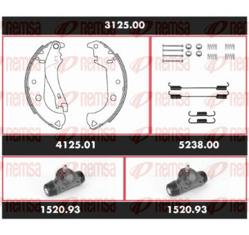 Souprava brzd, bubnova brzda REMSA 3125.00