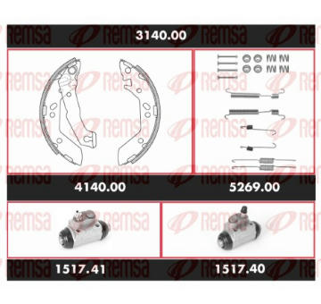 Souprava brzd, bubnová brzda REMSA 3140.00