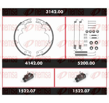 Souprava brzd, bubnova brzda REMSA 3142.00