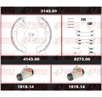 Souprava brzd, bubnova brzda REMSA 3143.00