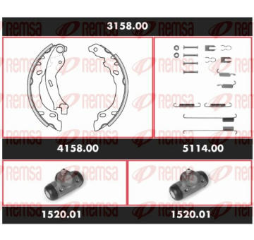 Souprava brzd, bubnova brzda REMSA 3158.00