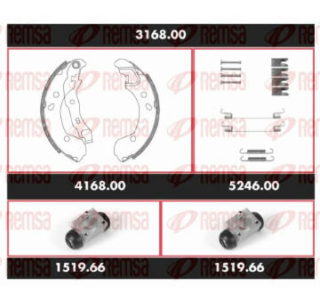 Souprava brzd, bubnová brzda REMSA SPK 3168.00