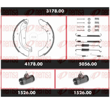 Souprava brzd, bubnová brzda REMSA 3178.00
