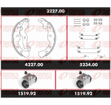 Souprava brzd, bubnová brzda REMSA SPK 3227.00