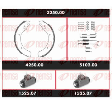 Souprava brzd, bubnova brzda REMSA 3250.00