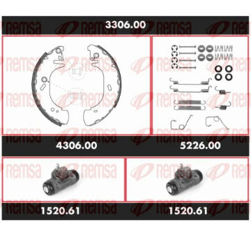 Souprava brzd, bubnova brzda REMSA 3306.00