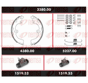 Souprava brzd, bubnova brzda REMSA 3380.00