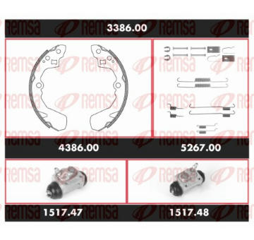 Souprava brzd, bubnova brzda REMSA 3386.00