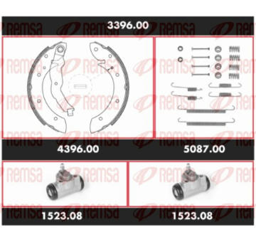 Souprava brzd, bubnova brzda REMSA 3396.00