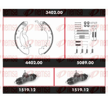 Souprava brzd, bubnova brzda REMSA 3402.00